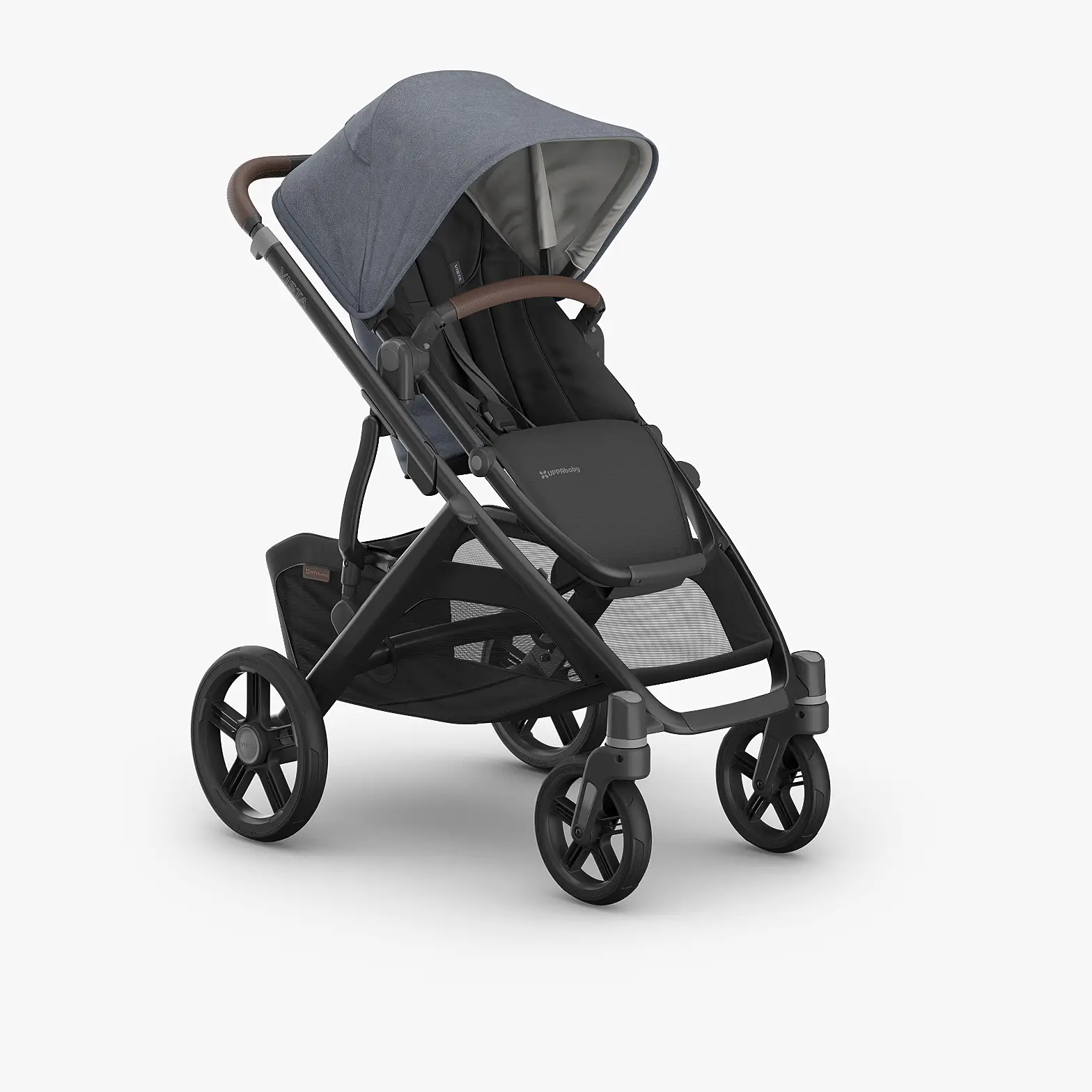 UPPAbaby Vista V3 stroller with feature highlights